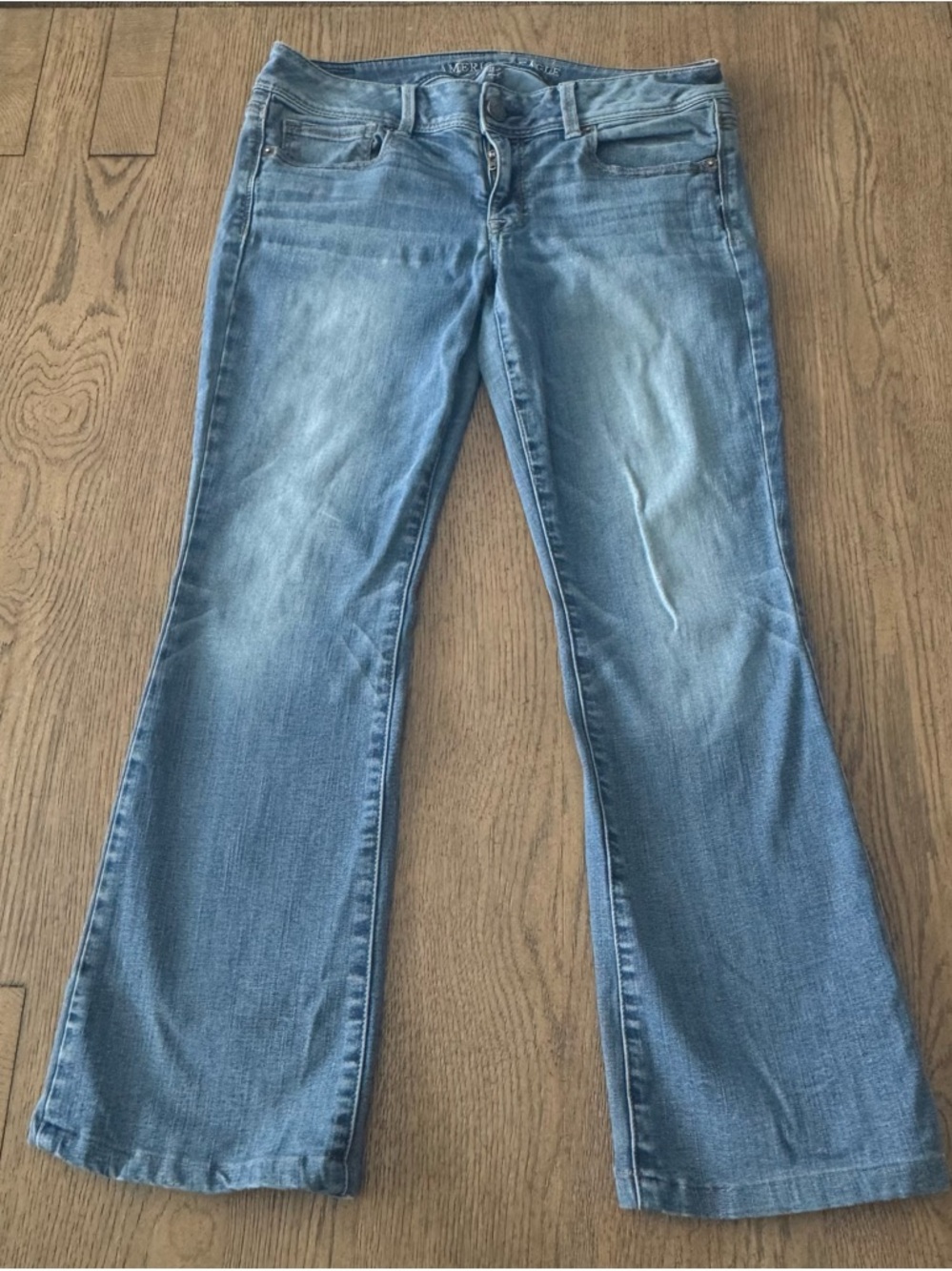 American Eagle Kick Boot Jeans Womens 12 Style 8303 Bootcut Flare Stretch Denim